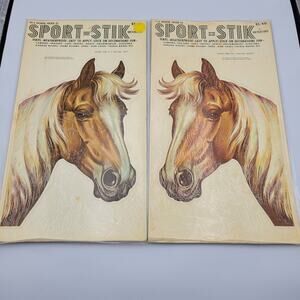 Vintage Meyercord Horse Head Decals Set of Two Sport-Stik NWT